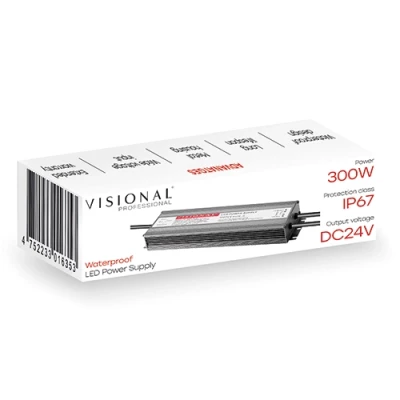 Водонепроницаемый LED Блок питания 24V, 12.5A, 300W, IP67